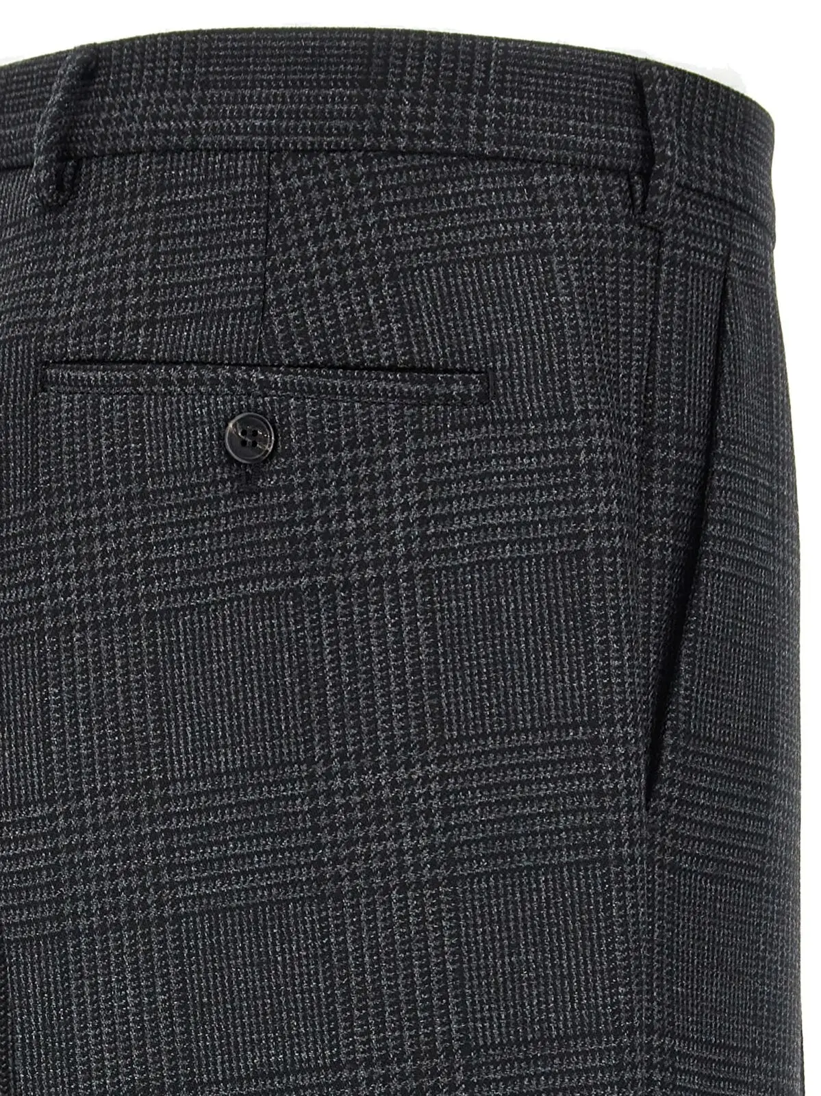 Штани в клітинку Prada Сірі 4 Check pants 100% virgin wool PRADA Gray