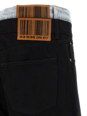 Double waist jeans 100% cotton VTMNTS Black