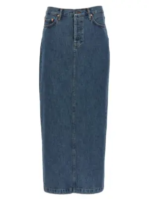 'Column' denim skirt WARDROBE NYC Blue