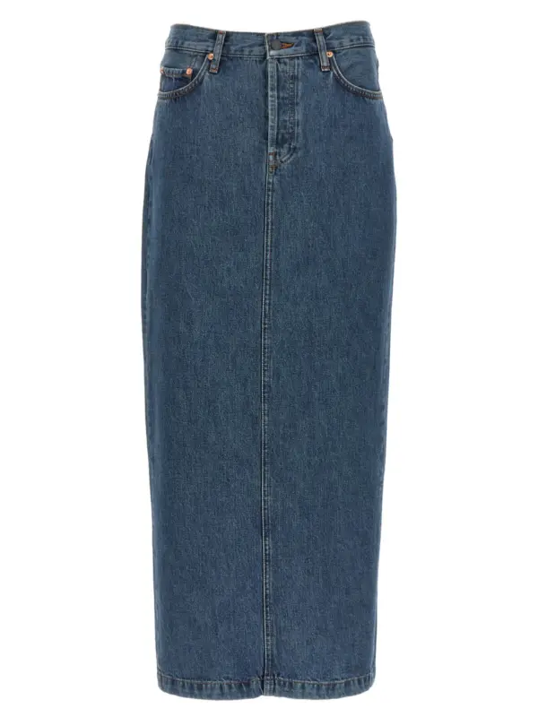 'Column' denim skirt WARDROBE NYC Blue