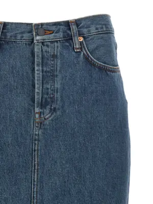 'Column' denim skirt Woman WARDROBE NYC Blue