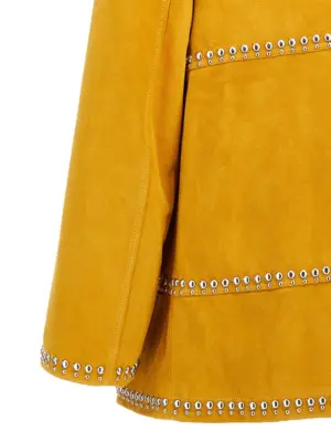 'Time' jacket 100% calfskin leather (Bos Taurus) WALES BONNER Yellow