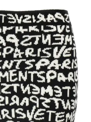 'Vetements Paris Monogram Mini' skirt Woman VETEMENTS White/Black