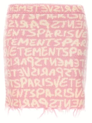 'Graffiti Monogram' skirt VETEMENTS Pink