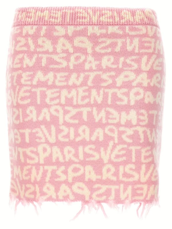 'Graffiti Monogram' skirt VETEMENTS Pink