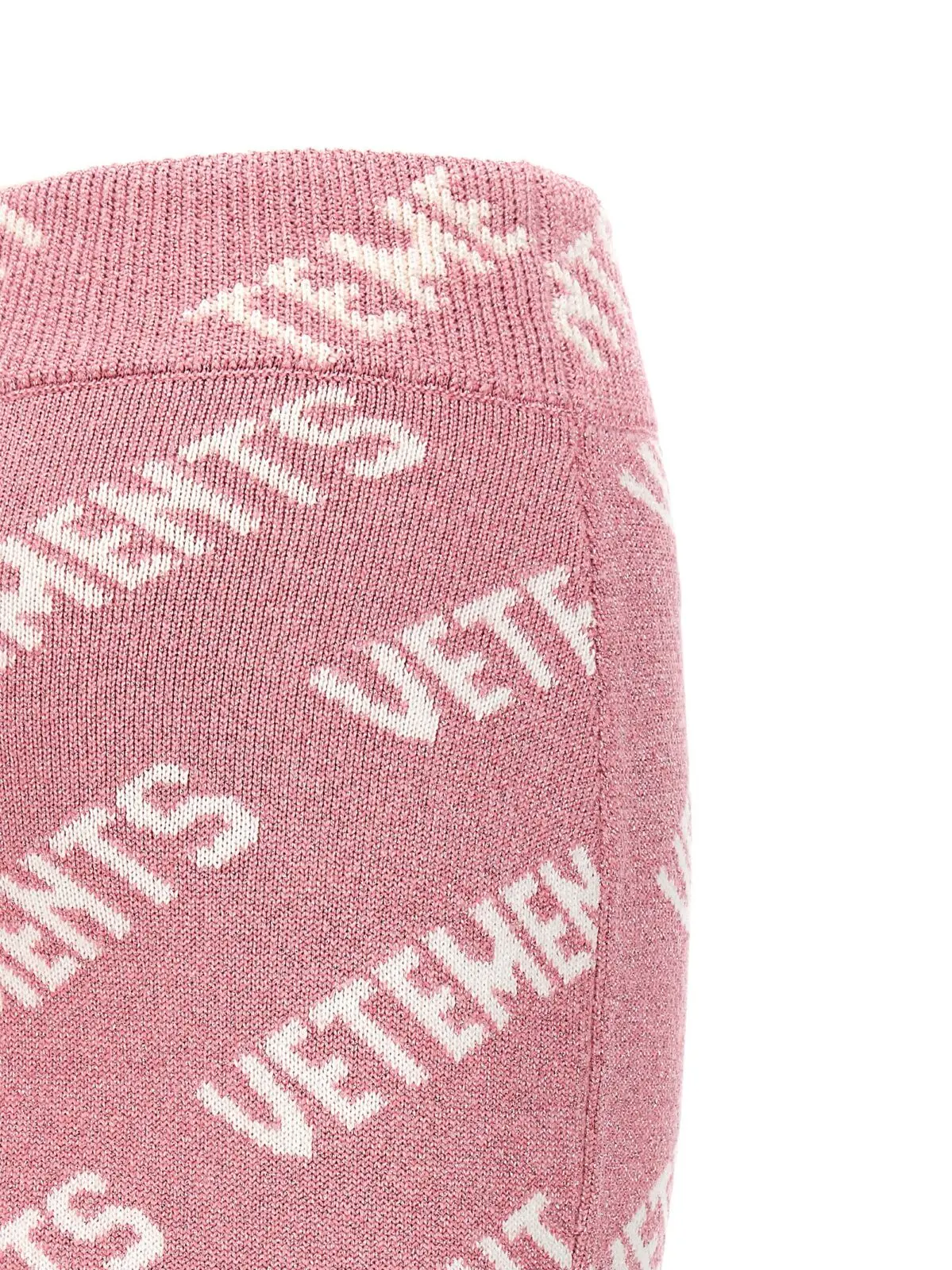 Спідниця Iconic Lurex Monogram Vetements 4 'Iconic Lurex Monogram' skirt 50% viscose 32% wool 15% polyester 3% polyamide VETEMENTS Pink