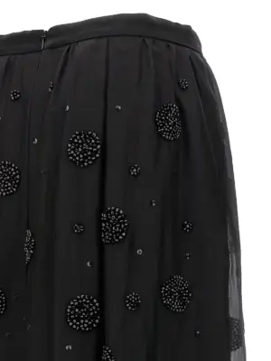 'Wilma' skirt 100% silk MAX MARA STUDIO Black