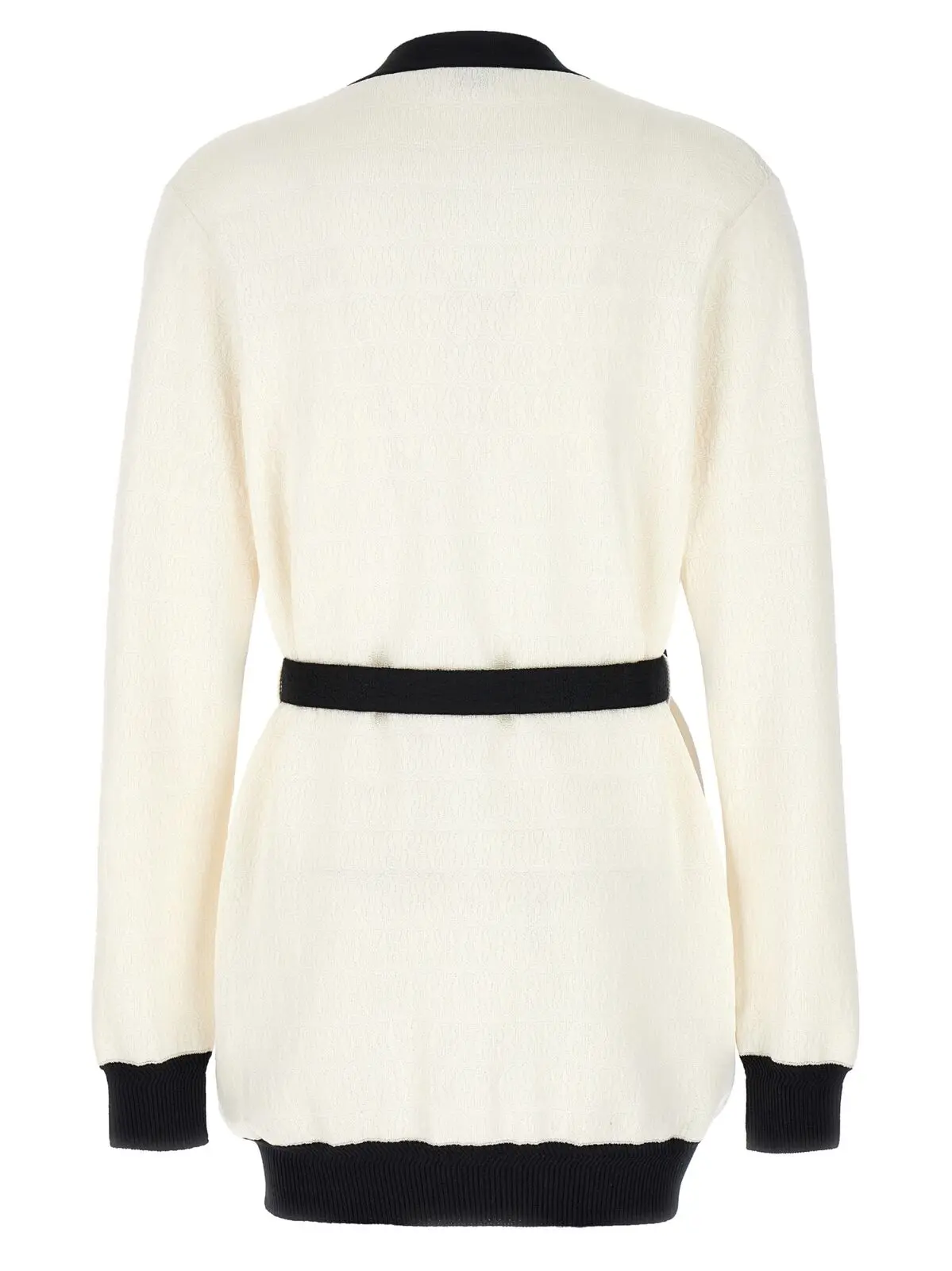 Кардиган Bally З жаккардовим логотипом Чорно-білий 2 Jacquard logo cardigan WKN05IVI040I132 BALLY White/Black