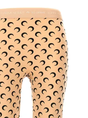 'Moon Printed' leggings Woman MARINE SERRE Beige