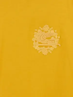 Logo T-shirt 100% cotton ETRO Yellow