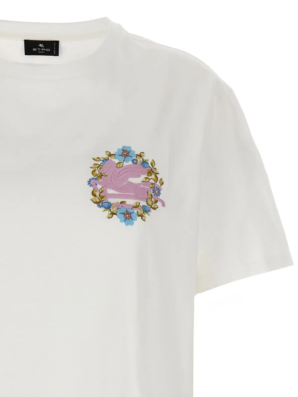 Футболка Logo embroidery Etro Білий 3 Logo embroidery t-shirt Woman ETRO White