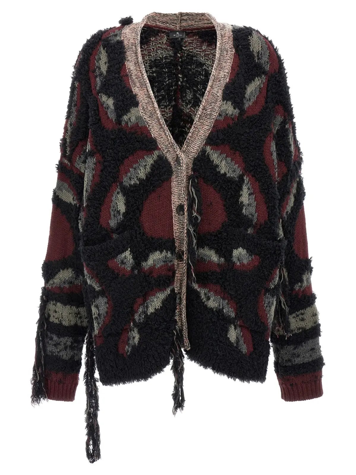 Кардиган Etro Fringed oversized Багатокольоровий 1 Fringed oversized cardigan ETRO Multicolor