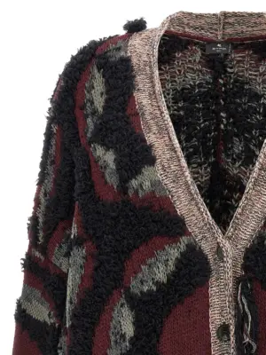 Fringed oversized cardigan Woman ETRO Multicolor