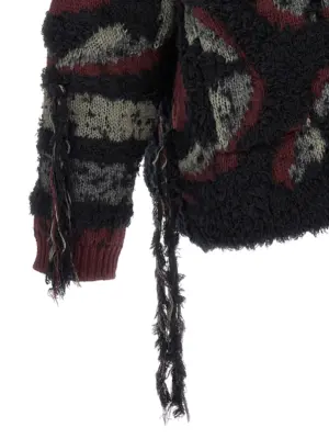 Fringed oversized cardigan 95% wool 4% polyamide 1% vi ETRO Multicolor