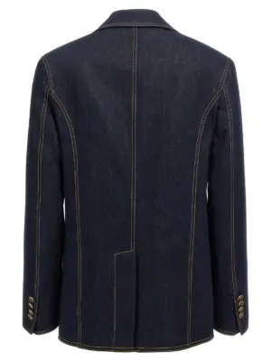 Single-breasted denim blazer WRNA0012AD177S9000 ETRO Blue