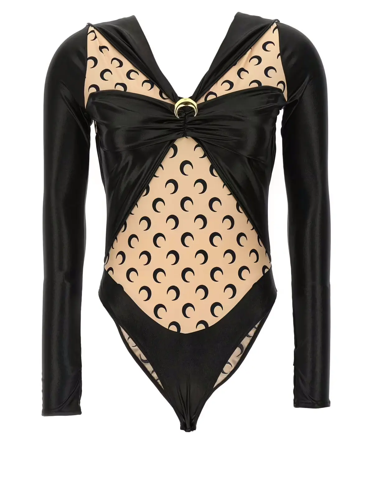 Боді MARINE SERRE All over moon Багатобарвний 1 'All over moon' bodysuit MARINE SERRE Black