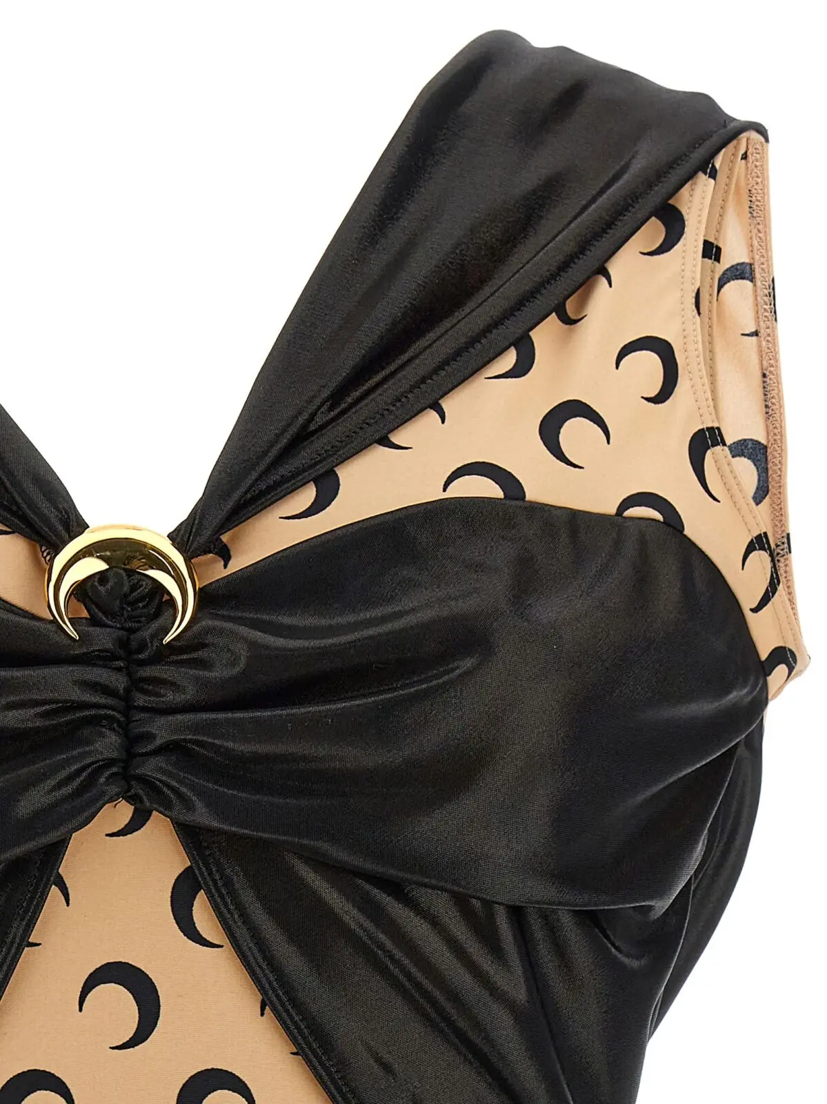 Боді з логотипом MARINE SERRE Чорний 3 Logo bodysuit Woman MARINE SERRE Black