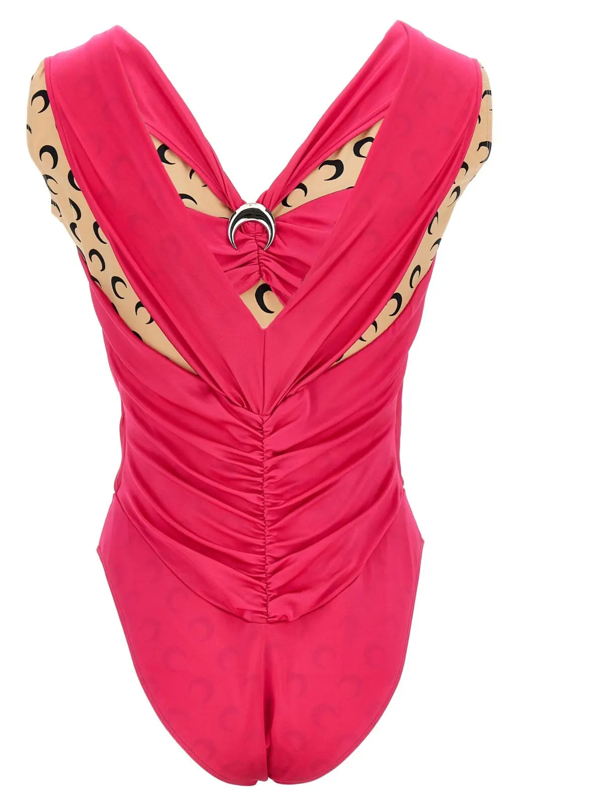 Боді з логотипом Marine Serre Фуксія 2 Logo bodysuit WTO393PK60 MARINE SERRE Fuchsia