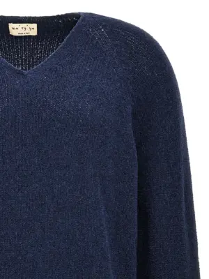 V-neck sweater Man MA'RY'YA Blue