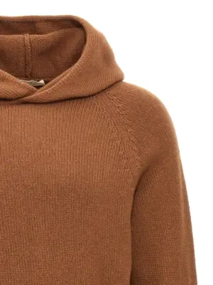 Wool hooded sweater Man MA'RY'YA Brown