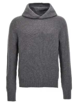 Wool hooded sweater MA'RY'YA Gray