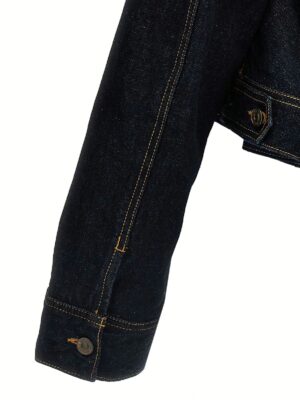 Denim cropped jacket 100% cotton VICTORIA BECKHAM Blue