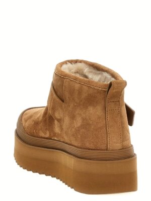 'Mellow Shearling Platform' ankle boots Woman TORY BURCH Brown
