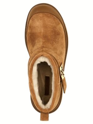 'Mellow Shearling Platform' ankle boots 100% ovine leather (Ovis Aries Aries) TORY BURCH Brown