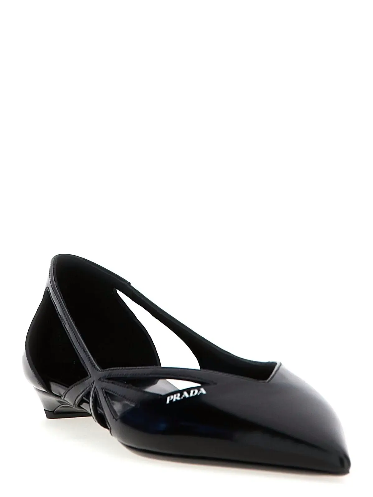 Балетки Prada Cut-out leather Чорні 2 Cut-out leather ballet flats 1F732NFD015055F0002 PRADA Black