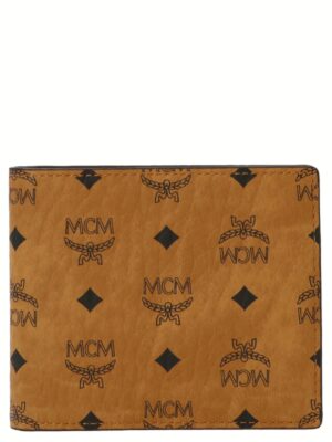 All over logo wallet MCM Brown