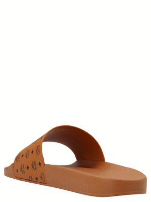 all-over monogram slides MEXCAMM17CO MCM Brown
