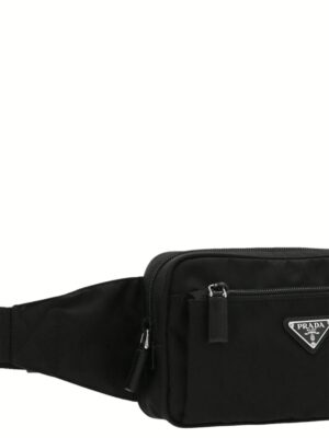Re-nylon belt bag Man PRADA Black