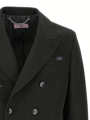 Striped double-breasted blazer Man MARTINE ROSE Black