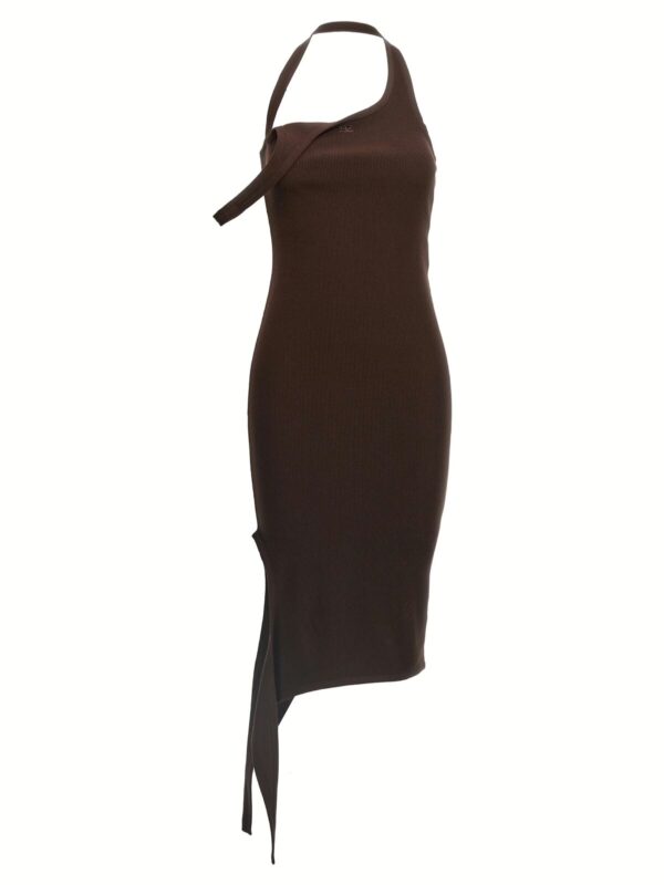 'Undressed Light Knit' dress COURREGES Brown