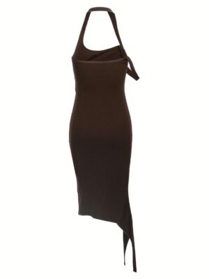 'Undressed Light Knit' dress 424MRO484FI00011983 COURREGES Brown