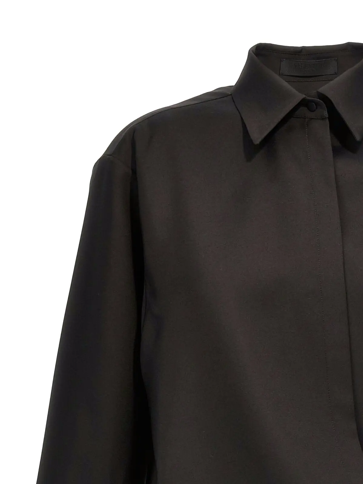 Сорочка Valentino Garavani Valentino techno light wool Чорна 3 Valentino techno light wool shirt Woman VALENTINO GARAVANI Black