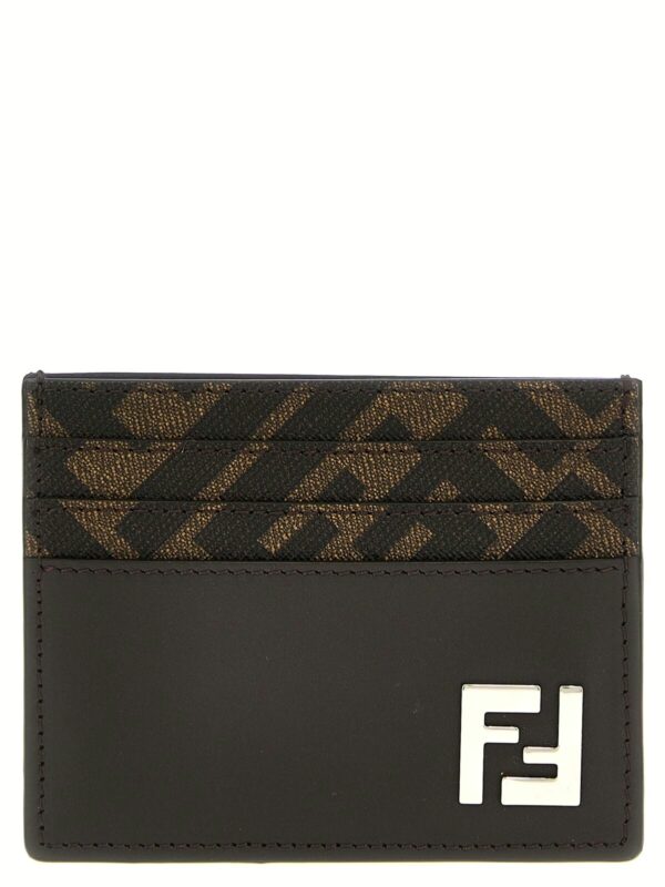 'Squared FF' card holder FENDI Brown