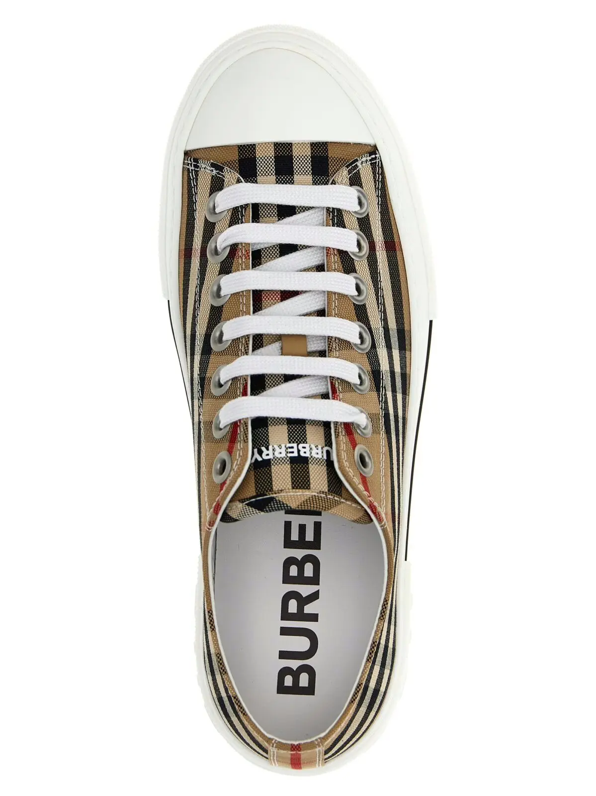 Кросівки Burberry Check Бежеві 4 Check sneakers 99% cotton 1% calf leather BURBERRY Beige