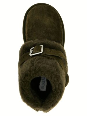 'Chubby' ankle boots 90% lh 6% cotton 4% viscose BURBERRY Green