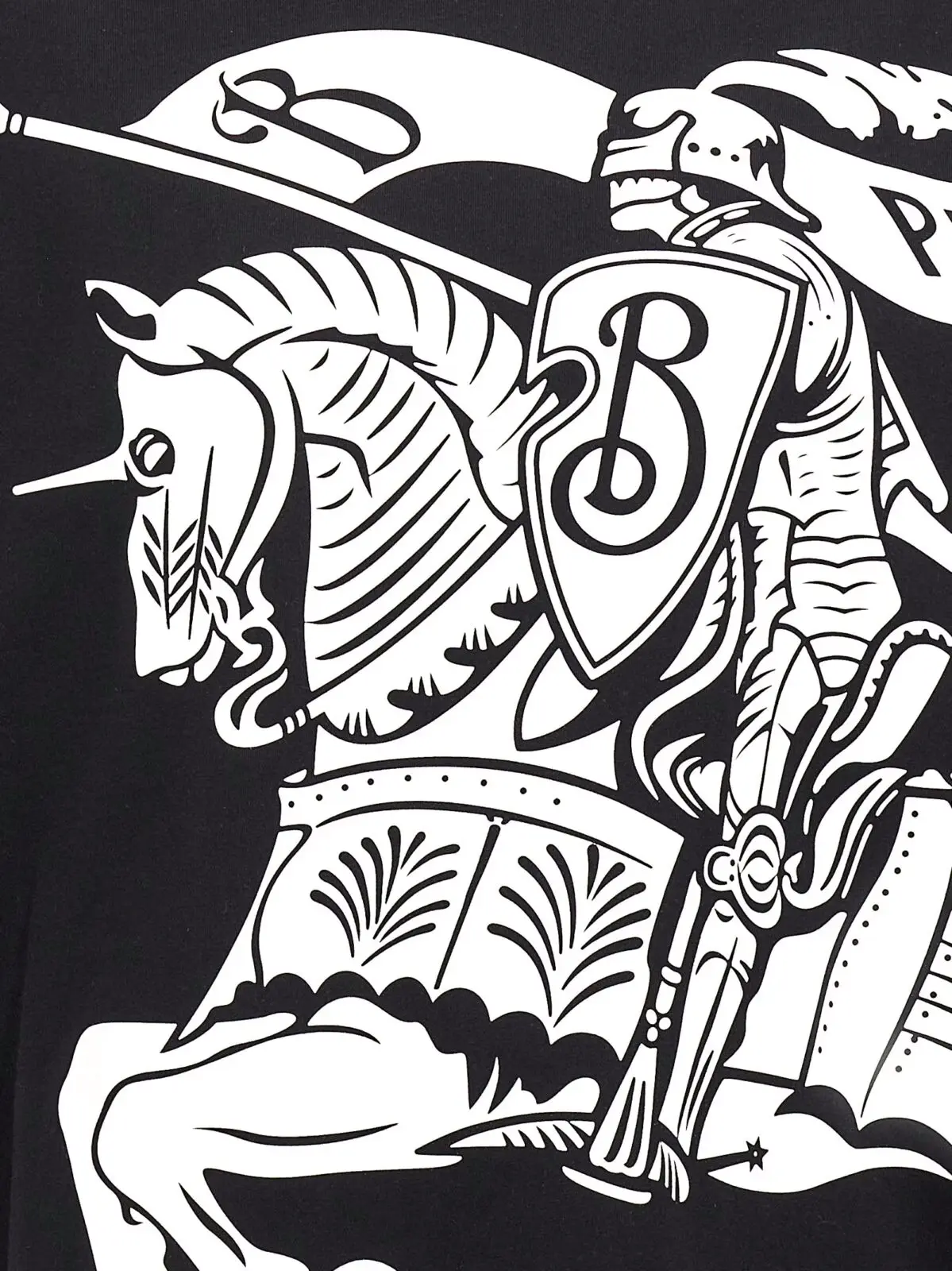 Футболка Burberry EKD Чорно-біла 4 'EKD' T-shirt 100% cotton BURBERRY White/Black