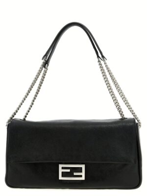 'Baguette Chain Large' shoulder bag FENDI Black