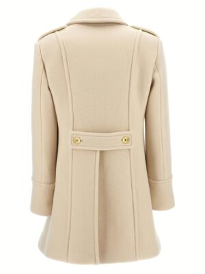 Single-breasted wool coat CS1260FAX1296JB106 TOM FORD White