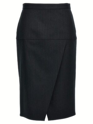Pinstriped wool skirt FENDI Gray