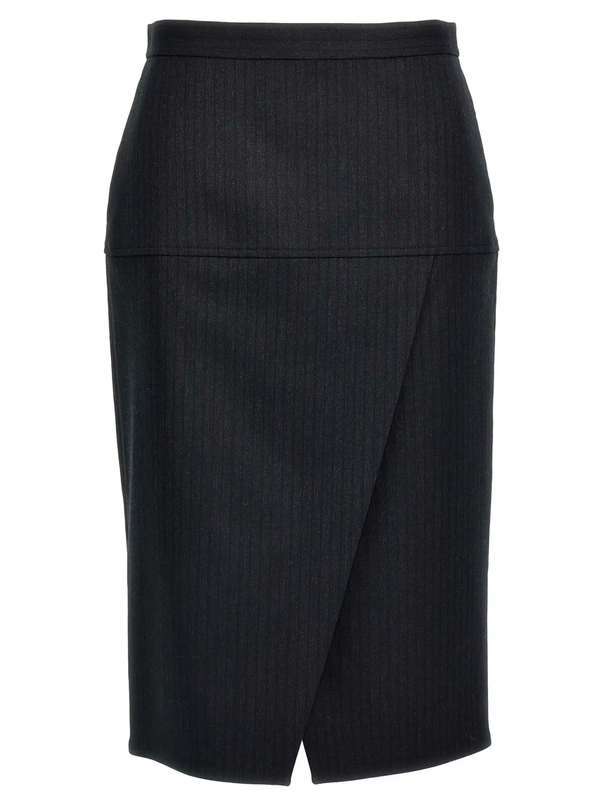 Спідниця Fendi Pinstriped wool Сіра 1 Pinstriped wool skirt FENDI Gray