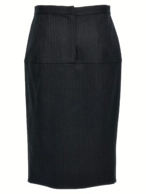 Pinstriped wool skirt FQ7590ASZ3F0GME FENDI Gray