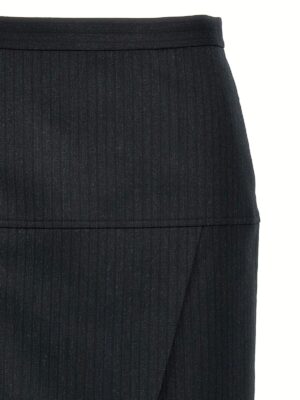 Pinstriped wool skirt Woman FENDI Gray