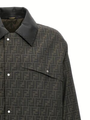 'FF' jacket Man FENDI Brown