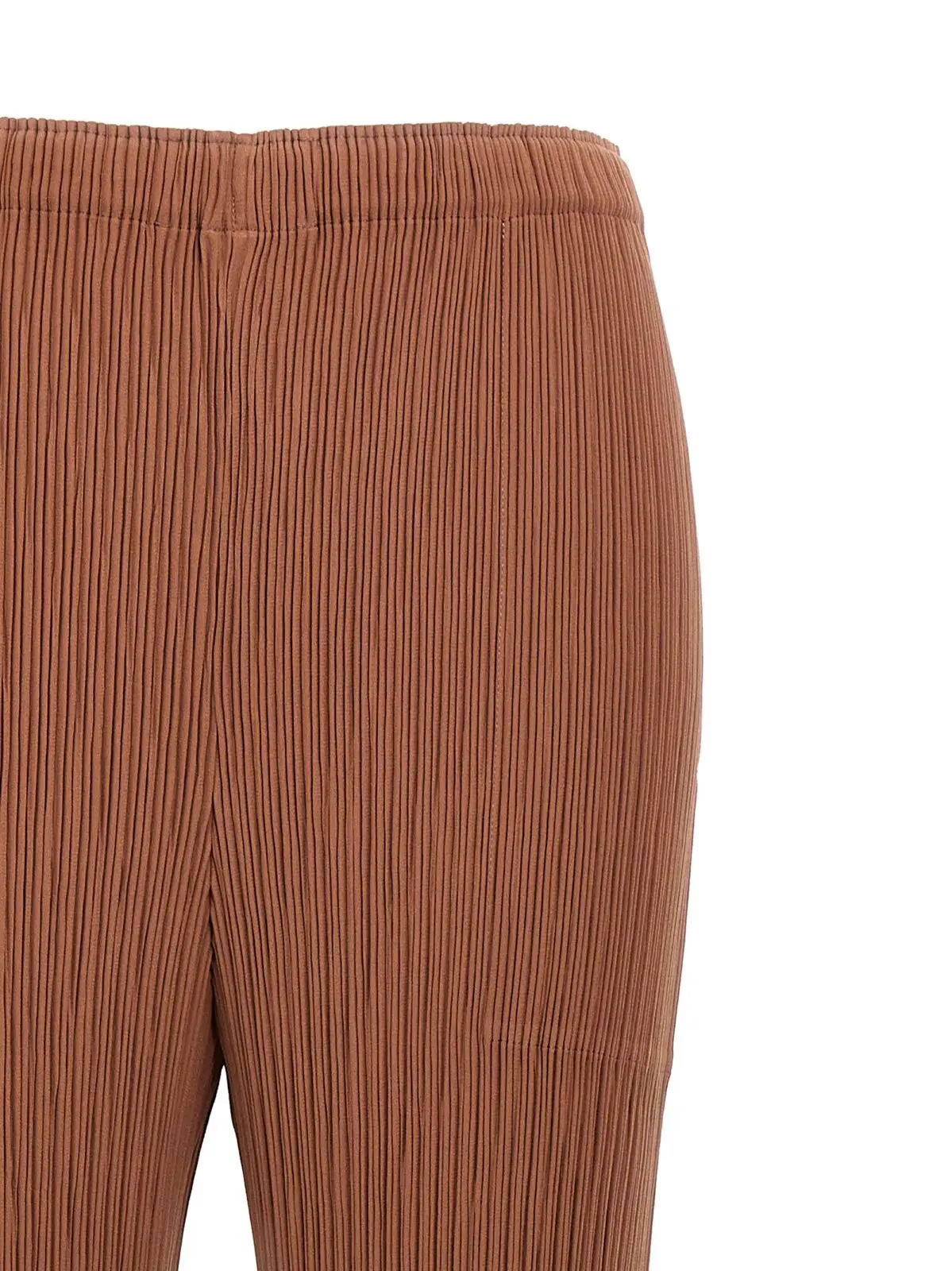 Штани Issey Miyake Hatching Pleats Коричневі 3 'Hatching Pleats' pants Woman ISSEY MIYAKE Brown