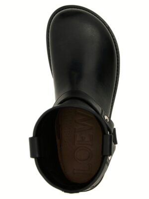 'Campo Biker' ankle boots 100% calfskin leather LOEWE Black