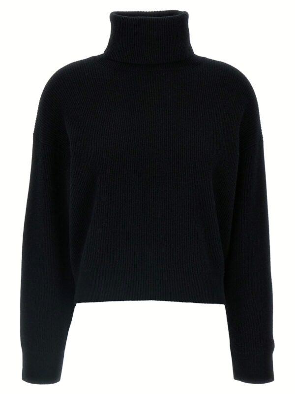 Ribbed turtleneck sweater BRUNELLO CUCINELLI Black